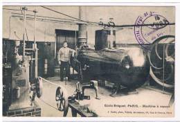 75- Paris -Ecole Bréguet - Machine à Vapeur TB Etat écrite 1911. - Enseignement, Ecoles Et Universités