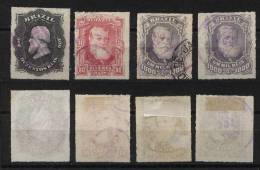 Brasilien Brazil 4x DOM PEDRO Violetter Stempel - Used Stamps