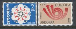 Andorra 1973, Spanish Post, Edifil # 85-86, MNH ** - 1973