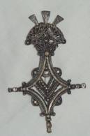 Très Grande CROIX D´ AGADES CROIX DU SUD Filigrane Dentelle Couleur  ARGENTé CUIVRé 7.2 Cms X 4.7 - Brochen