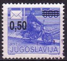 1990 Jugoslavia La Posta Francobollo Soprastampato  Usato - Oblitérés