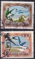 1985 Jugoslavia Posta Aerea Aerei E Uccelli In Volo  Usato - Gebruikt