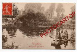 CONFLANS-JARNY-a La PECHE Sur L'ORNE-Epervier-Pecheur-Type-Metiers-cachet GARE-1907- - Jarny