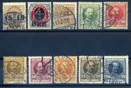 DENMARK - 1901/07 KING FREDRICK NEWSPAPER & SURCHARGE - V6480 - Used Stamps