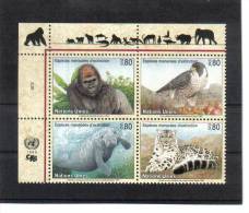 4BL120 VEREINTE NATIONEN 1993 UNO GENF 227/30 VIERERBLOCK ** - Unused Stamps