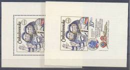 Czechoslovakia Cosmos 2 Mini Sheets Mi#39IA/IB 1979 MNH ** - Unused Stamps