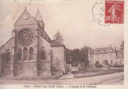 PRECY SUR OISE  -L'EGLISE ET LE CHATEAU VG 1939   BELLA FOTO D´EPOCA ORIGINALE 100% - Précy-sur-Oise