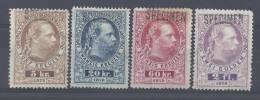 AUTRICHE - 1874/76  -   TIMBRES - TELEGRAPHE  ,   SURCHARGES  " SPECIMEN"     X    -   B  - - Telegraph