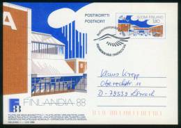 Finnland  1988  Briefmarkenausst. FINLANDIA 88 - Messezentrum  (1 Brief  Kpl. )  Mi: P 161 (3,00 EUR) - Postal Stationery