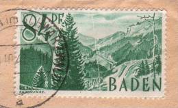 Baden Mi.Nr.12 Mit Geklebter Papierbahn ? Beleg - Bade