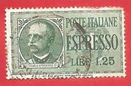 ITALIA REGNO USATO - 1932 - ESPRESSI - Effigie Di Vittorio Emanuele III - £ 1,25 - S. E15 - Poste Exprèsse