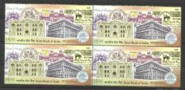 INDIA, 2005, State Bank Of India, 200 Years,Block Of 4, MNH,(**) - Nuevos