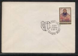 POLAND 1972 700TH ANNIV OF ZORY CITY COMM CANCEL ON COVER HERALDIC TOWN CREST SWORD EAGLE - Covers & Documents