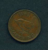 GREAT BRITAIN  -  1941  1 Farthing  Circulated As Scan - Sonstige & Ohne Zuordnung