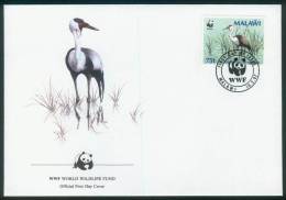 Malawi  1987  WWF - Klunkerkranich  (4 FDC  Kpl. )  Mi: 477-80 (7,50 EUR) - Malawi (1964-...)