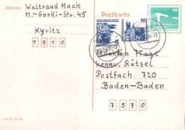 DDR / GDR - Karte Echt Gelaufen / Card Used (r829) - Postkaarten - Gebruikt