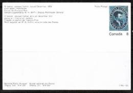 CANADA     OFFICIAL POST CARD Of  Original Jaques Cartier Stamp Of 1854 - 1953-.... Reinado De Elizabeth II