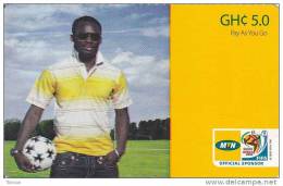 Ghana, GH C5.0, MTN Pay As You Go. Football Player, Sport, 2 Scans. - Ghana