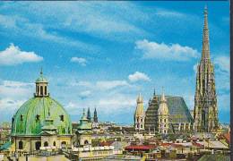 ## Austria PPC A-Prioritaire Label Wien Stephansdom 1996 To Denmark (2 Scans) - Églises