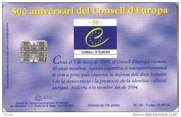 Andorra, A-104, 100 Units, Council Of Europe, Only 20.000 Issued, 2 Scans . - Andorre