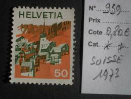 SUISSE  *  *  De  1973    "    Série  Courante - Paysage De Valais    "   N°  939     1 Val. - Unused Stamps