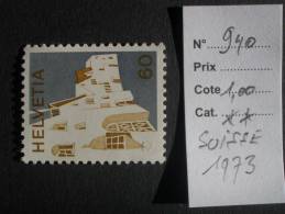SUISSE  *  *  De  1973    "    Série  Courante - Paysage De Engadine    "   N°  940     1 Val. - Unused Stamps