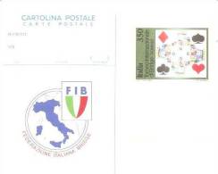 68986)cartolina Illustratoria Fib - Federazione Italiana Bridge - Speelkaarten