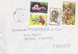 MARCOPHILIE, CONGO, Lettre Affr.t Composé, Cachet 1980 POINTE NOIRE, Serpent Chasse Fleur/2339. - Andere & Zonder Classificatie