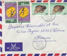 MARCOPHILIE, CONGO, Lettre Affr.t Composé, Cachet 1986MOUYONDZII, Enfant Coquillage/2347 - Other & Unclassified