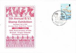 0210. Carta F.D.C. British Virgin Islands 1995. Tortola. Stamp Exhibition - British Virgin Islands
