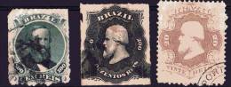Brésil Lot De  Timbres Ob. 1866-77 N°27-28-31 C.47.euros - Used Stamps