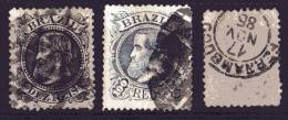 Brésil Lot De 3 Timbres Ob. 1882-85 N°51-54-58 C.22.€ - Gebruikt