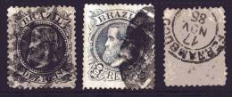 Brésil Lot De 3 Timbres Ob. 1882-85 N°51-54-58 C.22.€ - Used Stamps