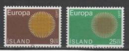 (S1140) ICELAND, 1970 (Europa Issue). Complete Set. Mi ## 442-443. MNH** - Neufs