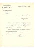 CANY-P.GIGON &CIE-BANQUIERS- 1930 - Banque & Assurance
