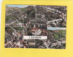 CPSM  - 06 - L'ESCARENE - En Avion Au Dessus De... Lucéram - Le Centre - Vue D Ensemble De Berre - L'église - L'Escarène