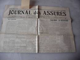 Journal Des Assurés  16 Juin 1914 - Bank & Versicherung