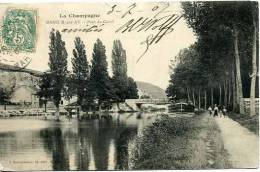 623    Mareuil Sur AY   Pont Du Canal  Avec Péniche - Mareuil-sur-Ay