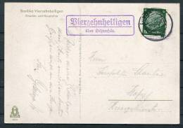 1936 Germany Vierzehnheiligen Uber Lichtenfels Landpoststempel Postkarte - Covers & Documents