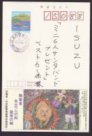 Japan Advertising Postcard, Employment For Disabled Peoples, Circus, Lion, Postally Used (jadu002) - Cartoline Postali