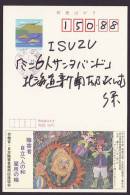 Japan Advertising Postcard, Employment For Disabled Peoples, Circus, Lion, Postally Used (jadu003) - Cartoline Postali