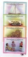 GRENADINES DE SAINT VINCENT 1986 ARTISANAT-BATEAUX-POUPEES  Yvert: 451/4  NEUF MNH** - St.Vincent Und Die Grenadinen