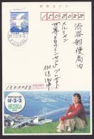 Japan Advertising Postcard, Bridge, Postal Savings, Riho Makise, Postally Used (jadu024) - Postcards