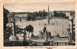 1936 CARTOLINA CON ANNULLO ROMA + TARGHETTA - Places & Squares