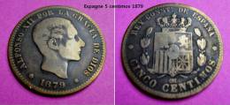 Espagne 5 Centimos 1879 - Other & Unclassified