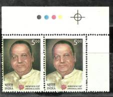 INDIA, 2005, Jawaharlal Darda, Freedom Fighter And Journalist, Pair, With Traffic Lights, MNH, (**) - Ungebraucht