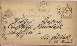 LEVELEZO-LAP, Pozsony - Futtak, 1888., Hungary, Carte Postale - Briefe U. Dokumente