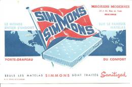 BUVARD: Matelas Simmons, Magasins Modernes Rue De Vesle Reims Marne - M