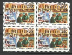 INDIA, 2009, Apollo Hospitals, LOT Of 10 Stamps, Health, Ambulance, Health. Medicine, Nurse, MNH,(**) - Unused Stamps