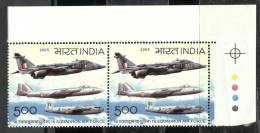 INDIA, 2005, 50 Years Of 16 Squadron Air Force,Pair With Traffic Lights, Fighter Planes, Airplane, Militaria MNH, (**) - Ungebraucht